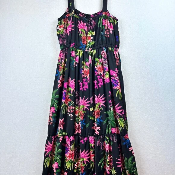 INC International Concepts Floral Tiered Maxi Dress Womens Small Resort Beach - Picture 11 of 14
